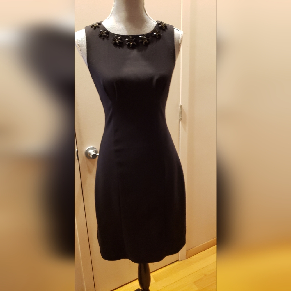 Kate Spade  black  dress with ruby stones  flowers